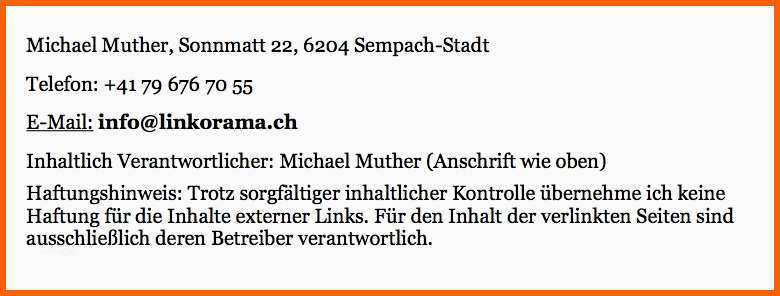 Angepasst Impressum & Datenschutzerklärung – Briefvorlagen