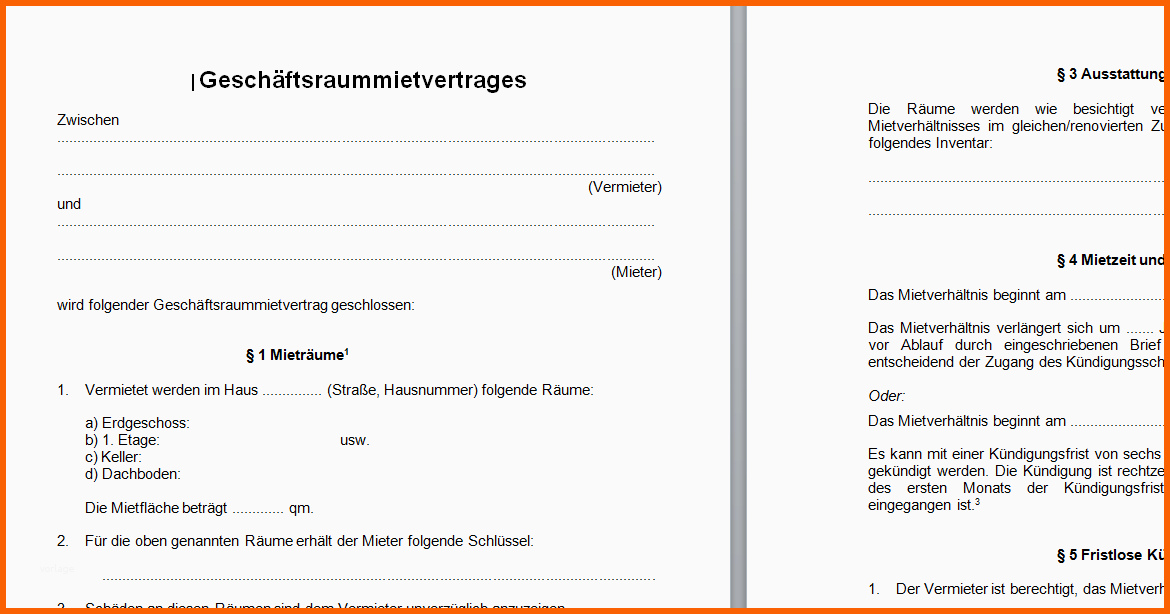 Angepasst Mietrecht Ohne Mietvertrag Wohnungsmietvertrag Muster