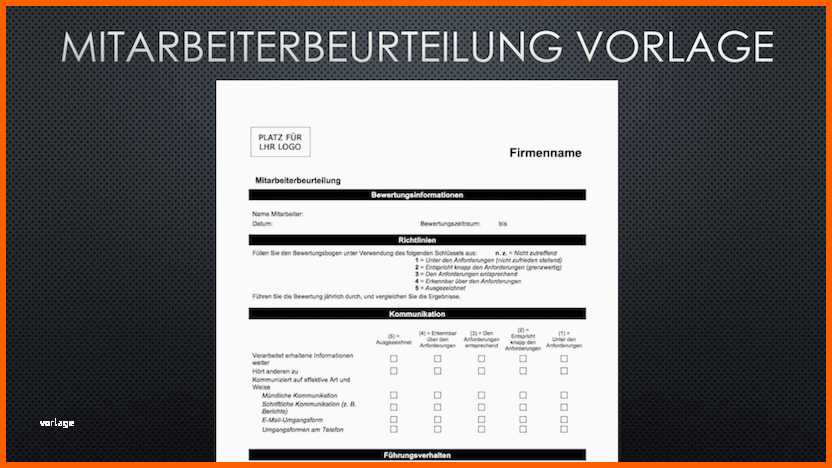 Angepasst Mitarbeiterbeurteilung Vorlage Mitarbeitergespräch