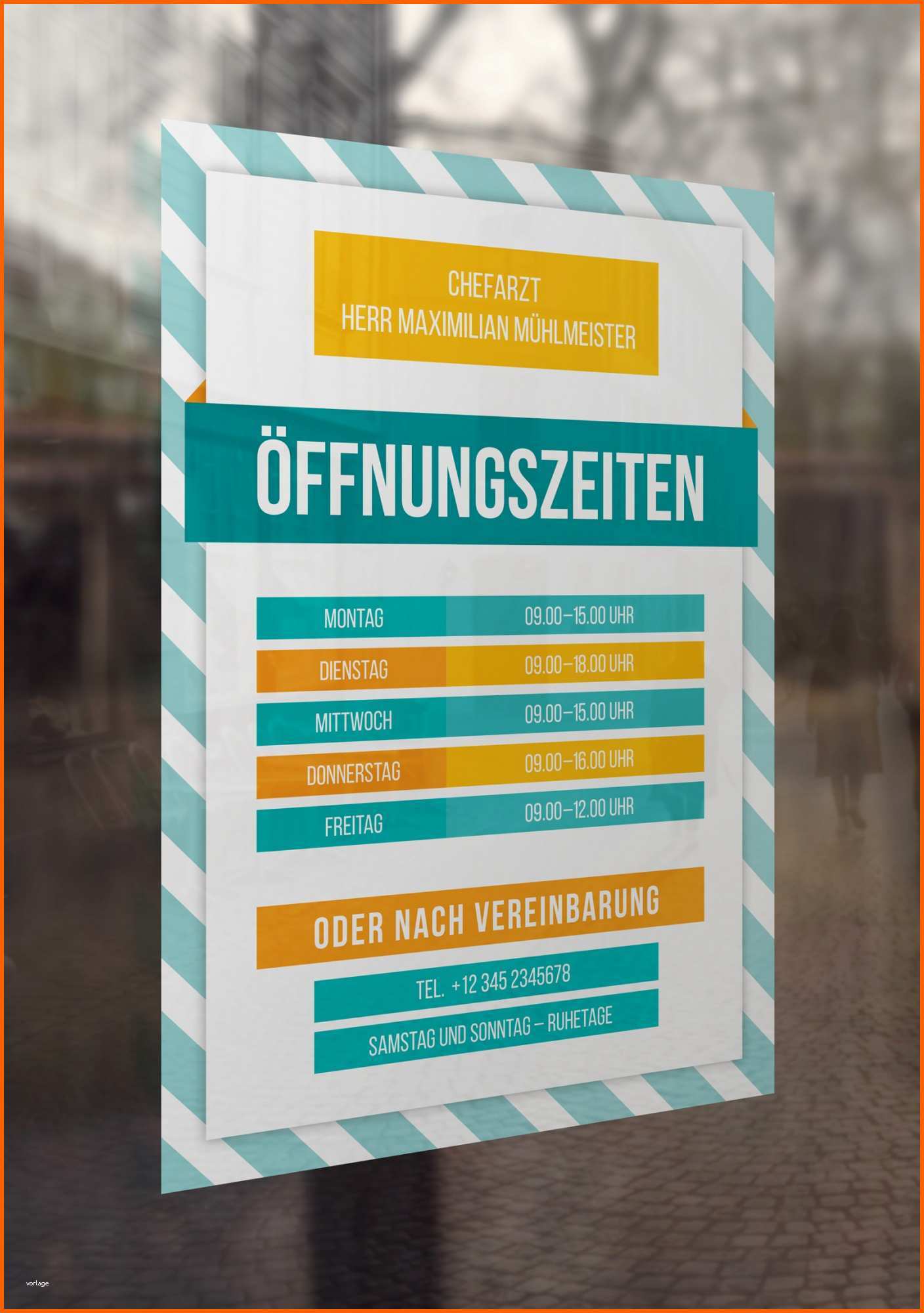 Angepasst Öffnungszeiten Vorlagen Für Schild & Aushang