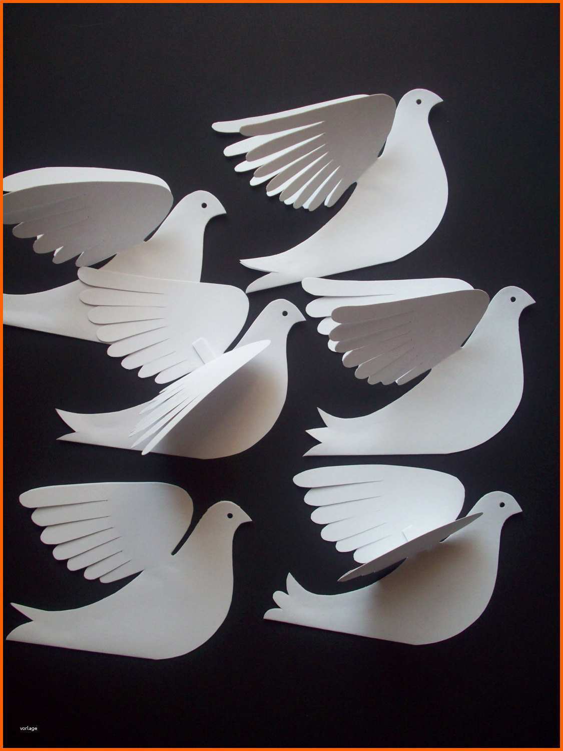 Angepasst Paper Birdssix Small White Paper Doves by Lorenzkraft On Etsy