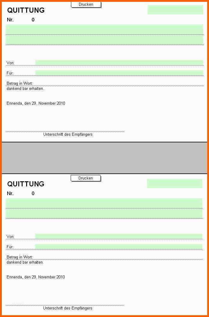 Angepasst Quittung Vorlage Excel – Gehen