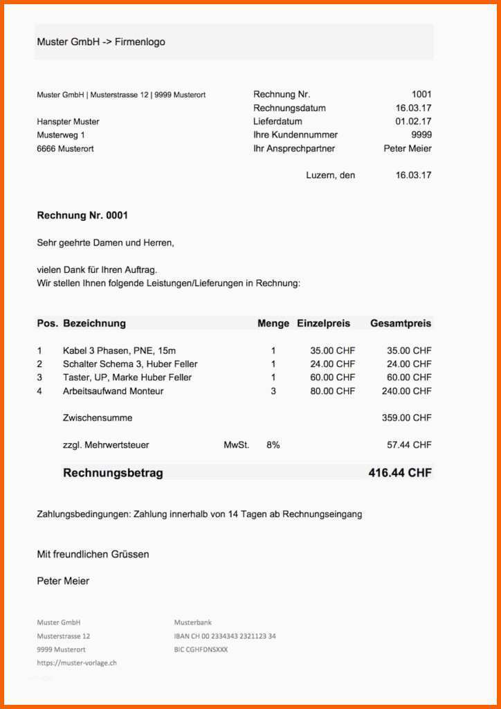 Angepasst Rechnungsvorlage Kostenlos Word & Excel