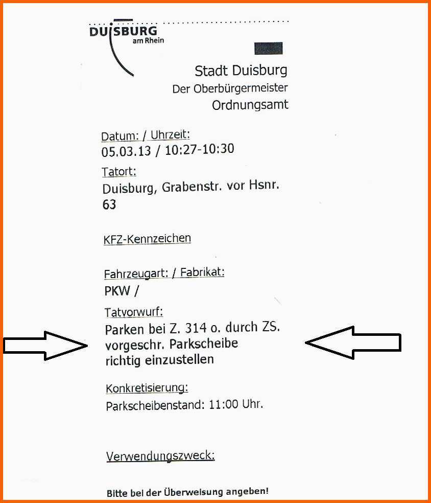 Angepasst Strafzettel Mit Unbekannten Tatvorwurf Auto Strafe Parken