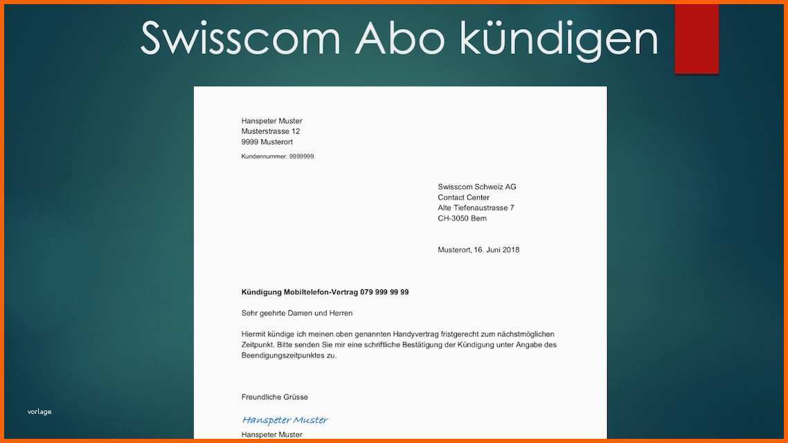 Angepasst Swiss Kündigen Gratis Vorlage Im Word format
