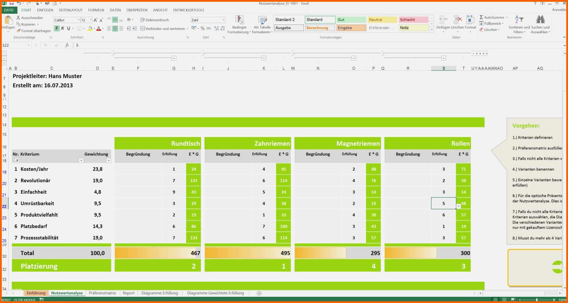 Angepasst Vorlage Marktanalyse Genial Nutzwertanalyse Excel Vorlagen