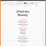 Atemberaubend 10 Word Vorlage Speisekarte