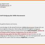 Atemberaubend 11 Kündigung Abo Muster