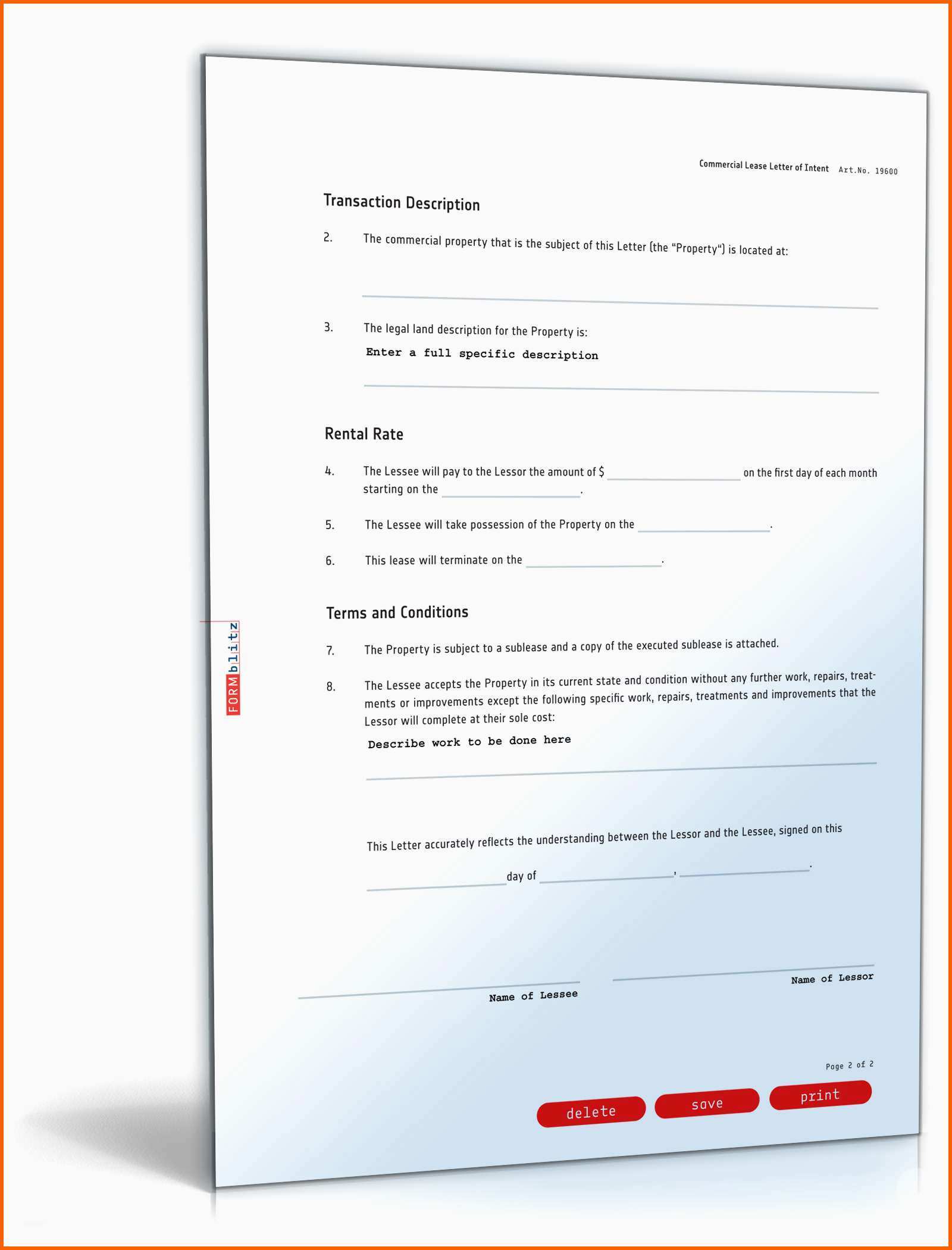 Atemberaubend Absichtserklärung Mietvertrag Englisch Vorlage Nach Us Recht