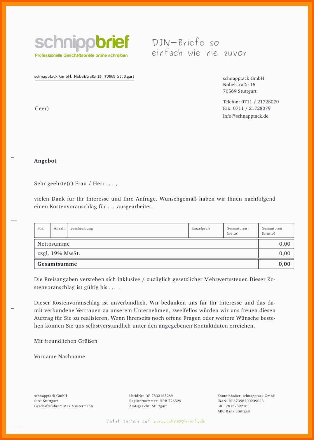 Atemberaubend Angebot Englisch Vorlage 14 Angebot Schreiben Vorlage