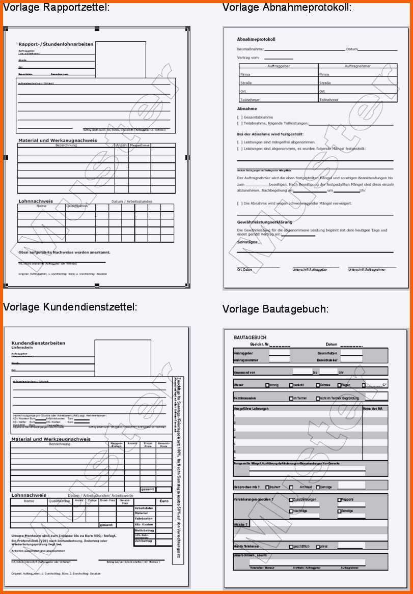 Atemberaubend Bautagebuch Vorlage