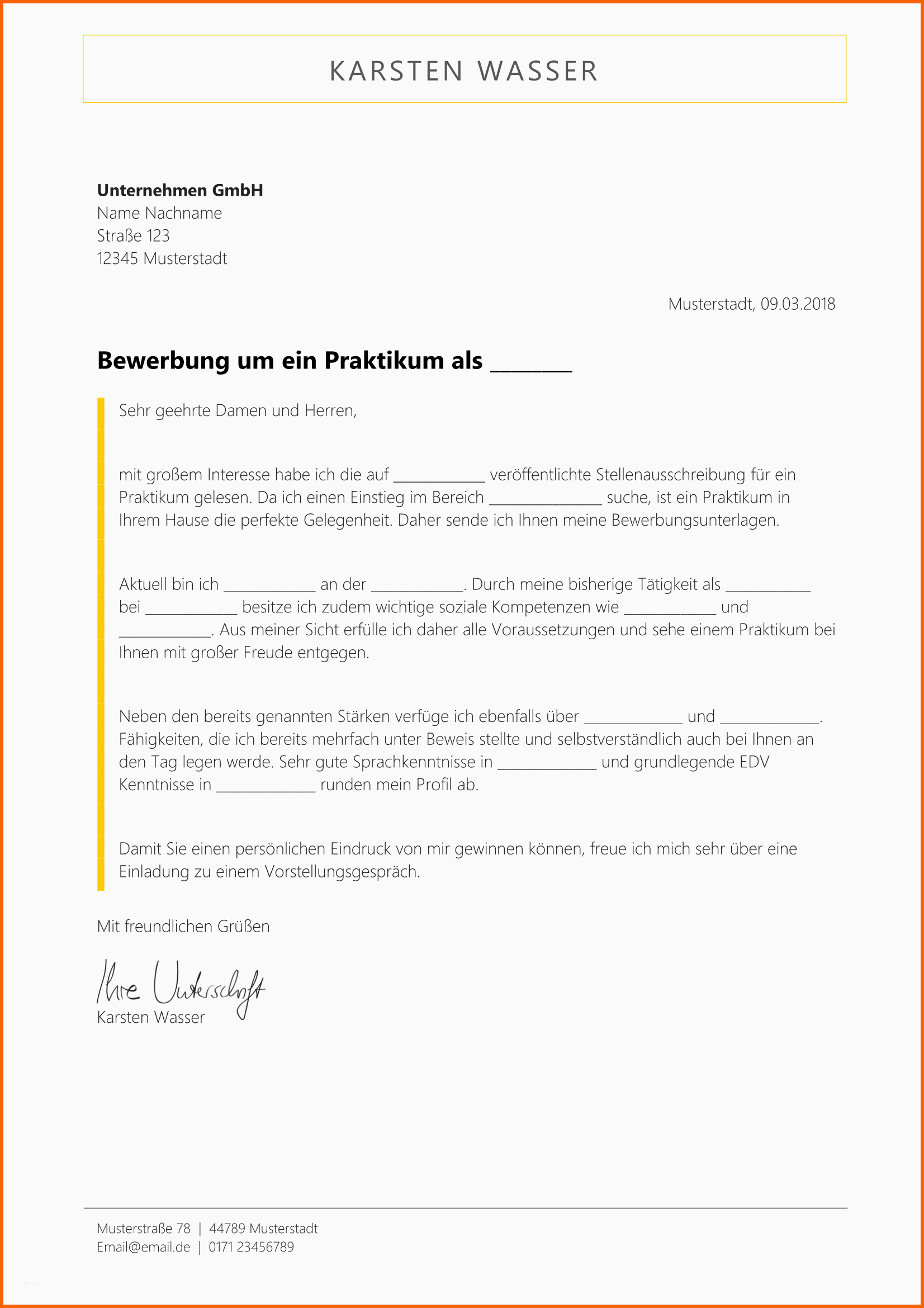 Atemberaubend Bewerbung Für Ein Praktikum Vorlagen Beispiele Und Tipps