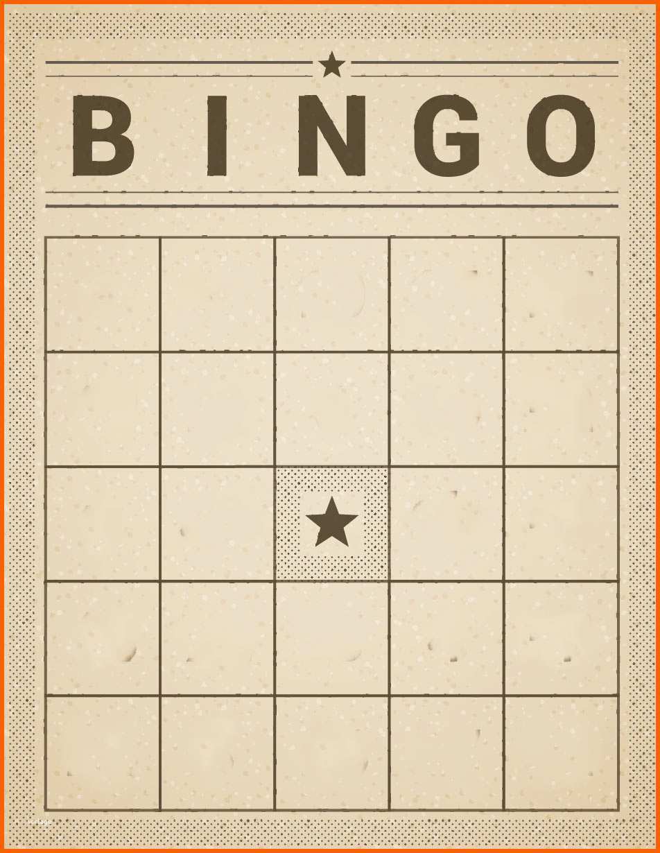 Atemberaubend Bingo Vorlage