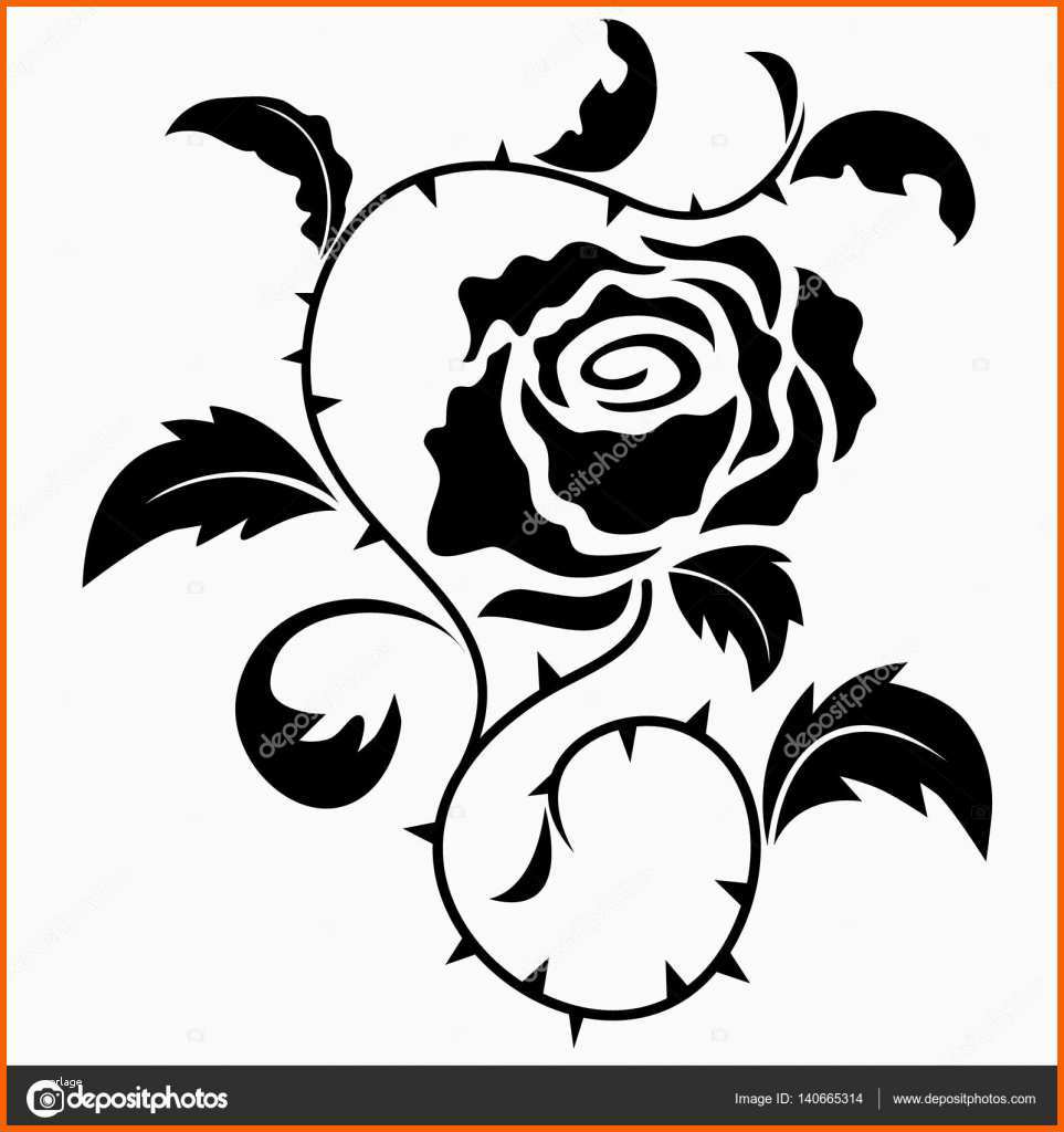 Atemberaubend Dornige Rose Vektor Vorlage — Stockvektor © Vable