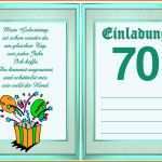 Atemberaubend Einladung Zum 70 Geburtstag Vorlage Kostenlos