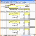 Atemberaubend Excel Vorlagen Handwerk Kalkulation Kostenlos Papacfo