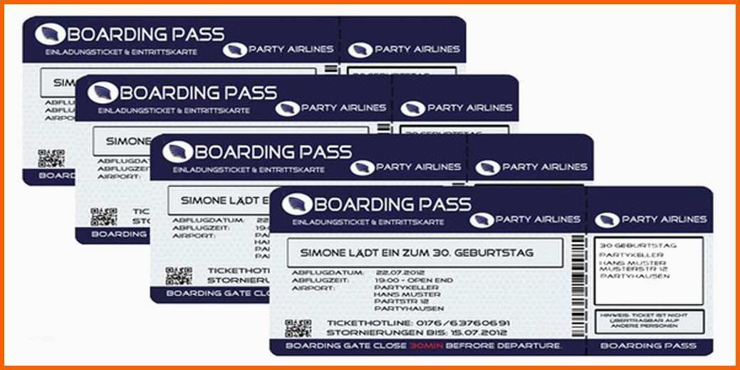 Atemberaubend Flugticket Vorlage Download Kostenlos – Vorlagen Kostenlos