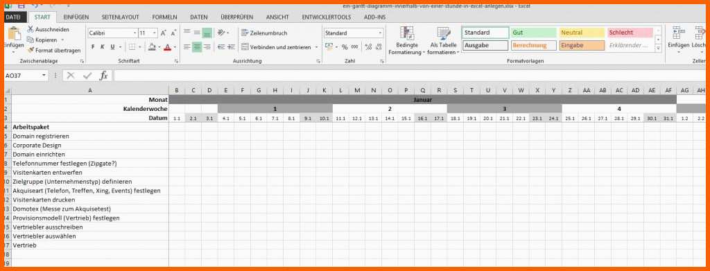 Atemberaubend Projektmanagement Ein Gantt Diagramm Innerhalb Von 1