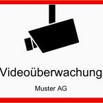 Atemberaubend Videoüberwachung Hinweisschild Gratis Word