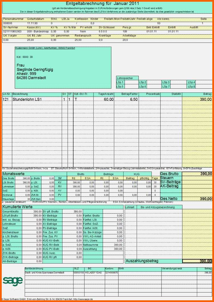 Außergewöhnlich 13 Lohnabrechnung Muster Excel Real Mofscotland Bezüglich