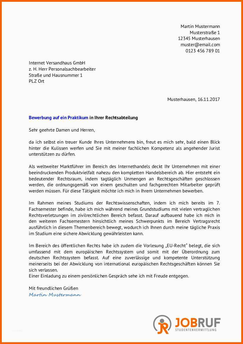 Außergewöhnlich 18 Bewerbung sozialpraktikum Muster