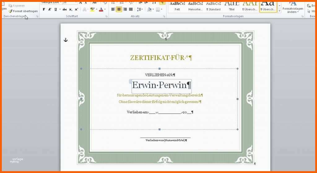 Außergewöhnlich 31 Hübsch Urkunde Word Vorlage Bilder
