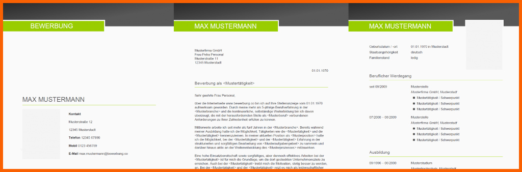 Außergewöhnlich Bewerbung Muster & Vorlagen Kostenlos Herunterladen