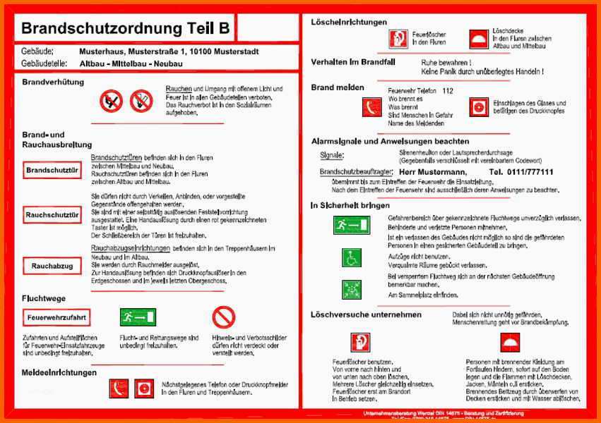 Außergewöhnlich Brandschutzordnung B Bild Shkwissen Haustechnikdialog