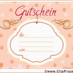 Außergewöhnlich Cliparts Gutschein Vorlagen