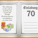 Außergewöhnlich Einladung Aufregend Einladung 70 Geburtstag Vorlage