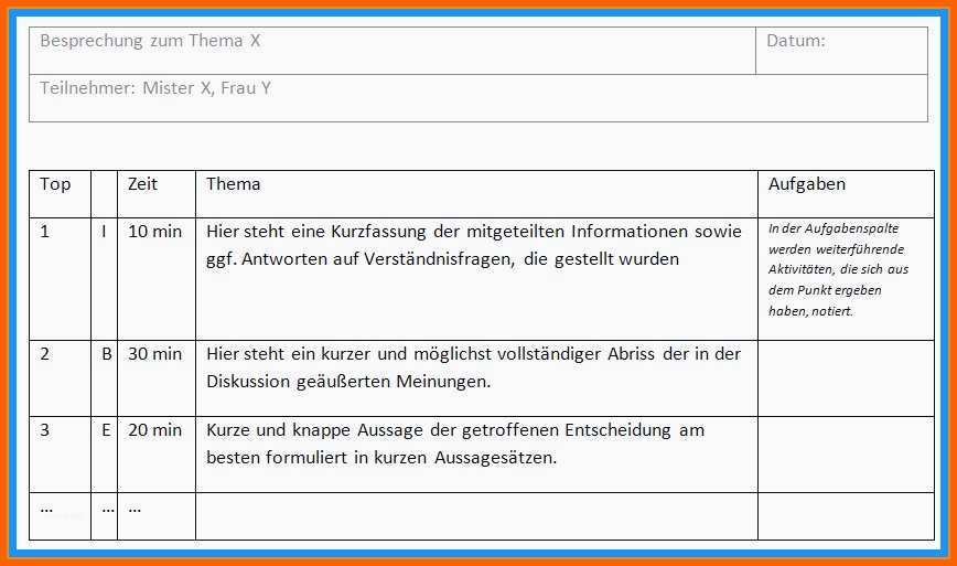 Außergewöhnlich Frisches Protokoll Vorlage Word