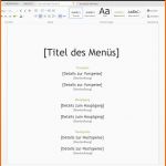 Außergewöhnlich Menü Speisekarte Als Download Auf Wordvorlage