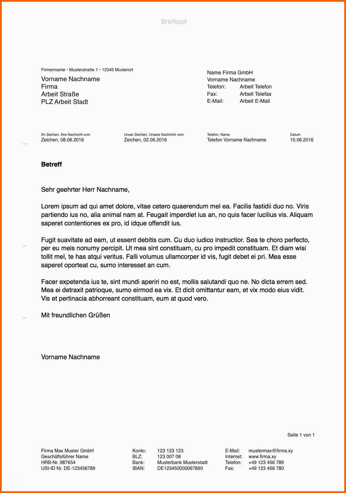 Außergewöhnlich Pages Briefvorlage norm Din 5008 Mit Bezugszeichenzeile