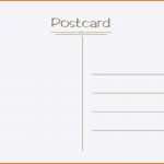 Außergewöhnlich Postkarte Rückseite Vorlage