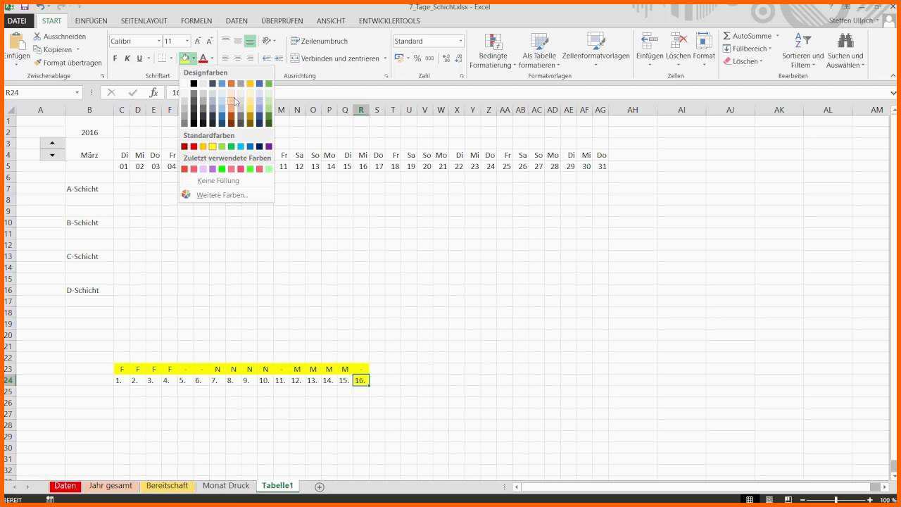 Außergewöhnlich Schichtplan Mit Excel Erstellen Allgemeine Berechnung