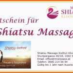 Außergewöhnlich Shiatsu Gutschein – Shiatsu Massage Kloosterman Wien