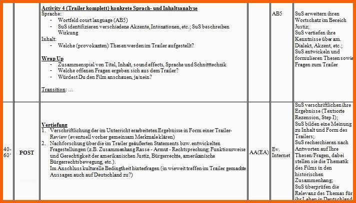 Außergewöhnlich Unterrichtsentwurf