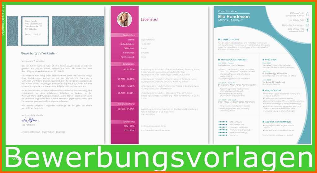 Außergewöhnlich Vorlage Bewerbungsschreiben Mit Lebenslauf Zum Herunterladen