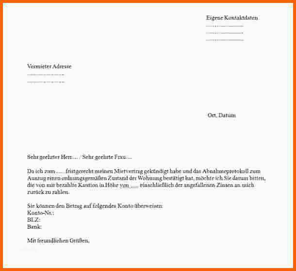 Außergewöhnlich Vorlage Kündigung Mietvertrag