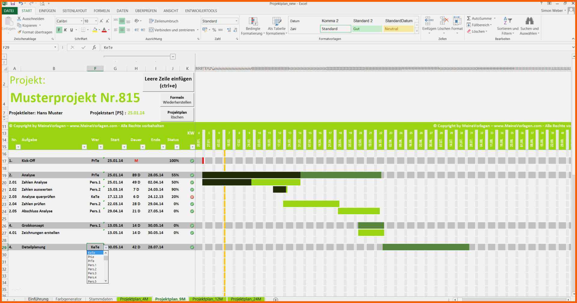 Außergewöhnlich Zeitplanung Excel Für Projektplan Vorlage Word 56 Luxury