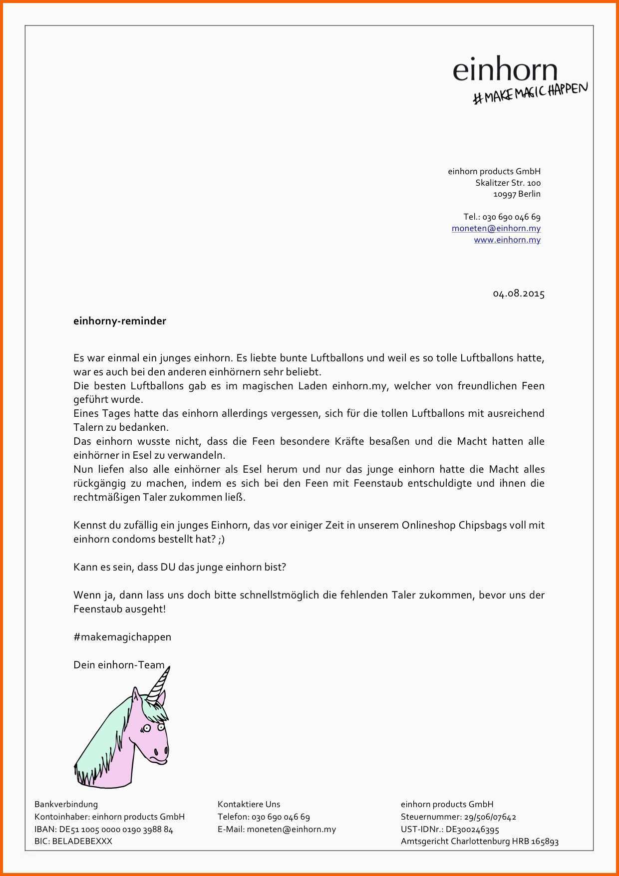 Ausgezeichnet 10 2 Mahnung Vorlage