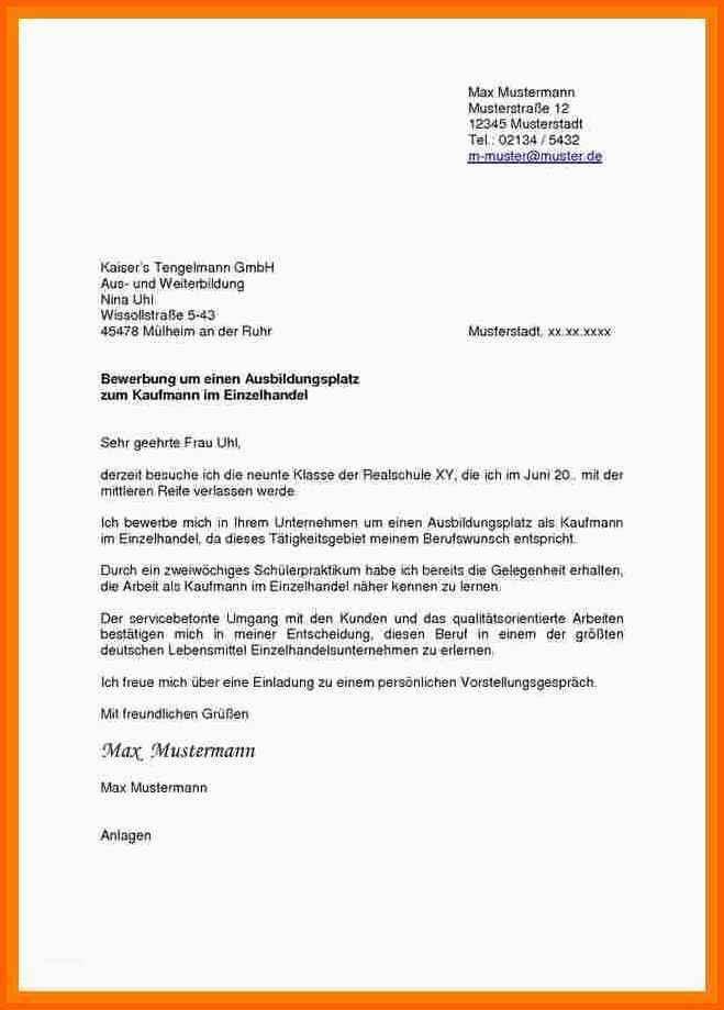 Ausgezeichnet 14 Bewerbung Einzelhandelskaufmann Vorlage
