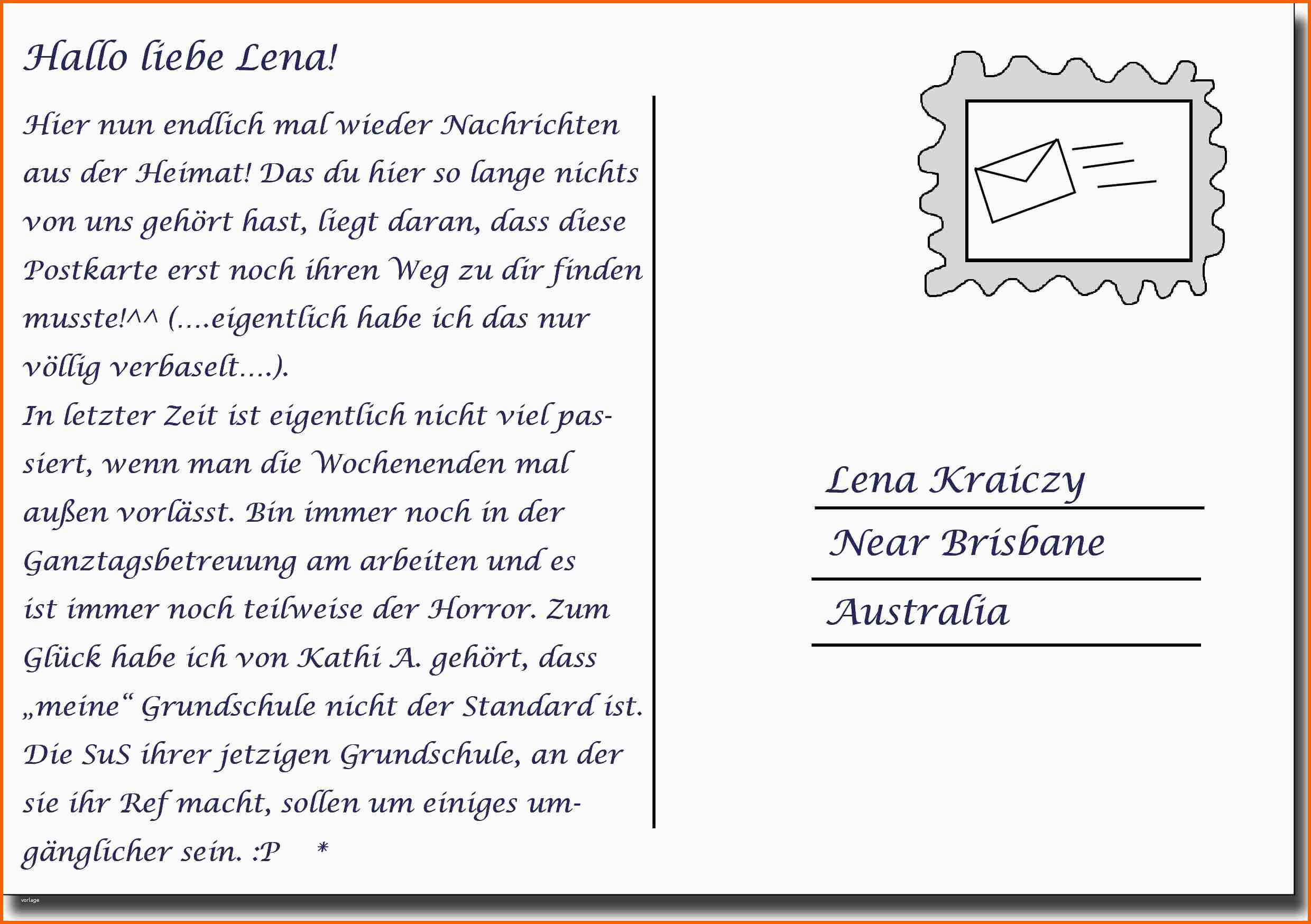 Ausgezeichnet 15 Postkarte Schreiben Klasse 2