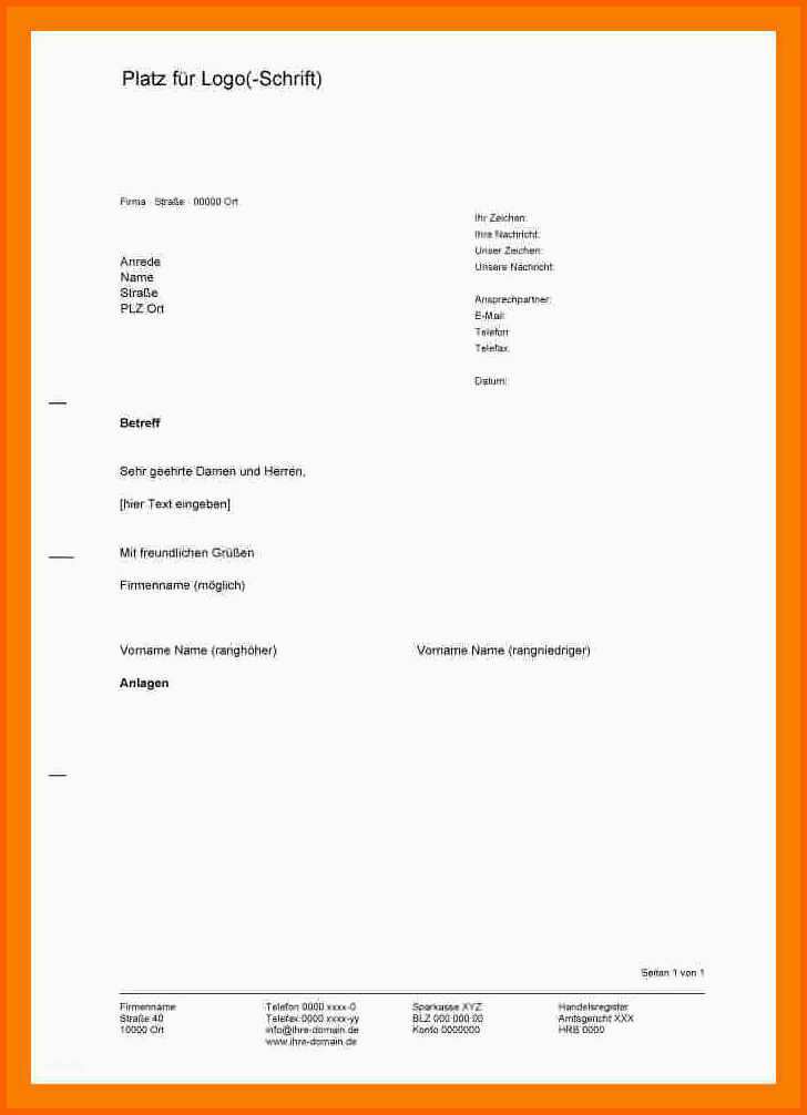 Ausgezeichnet 17 Briefkopf Vorlage 2018