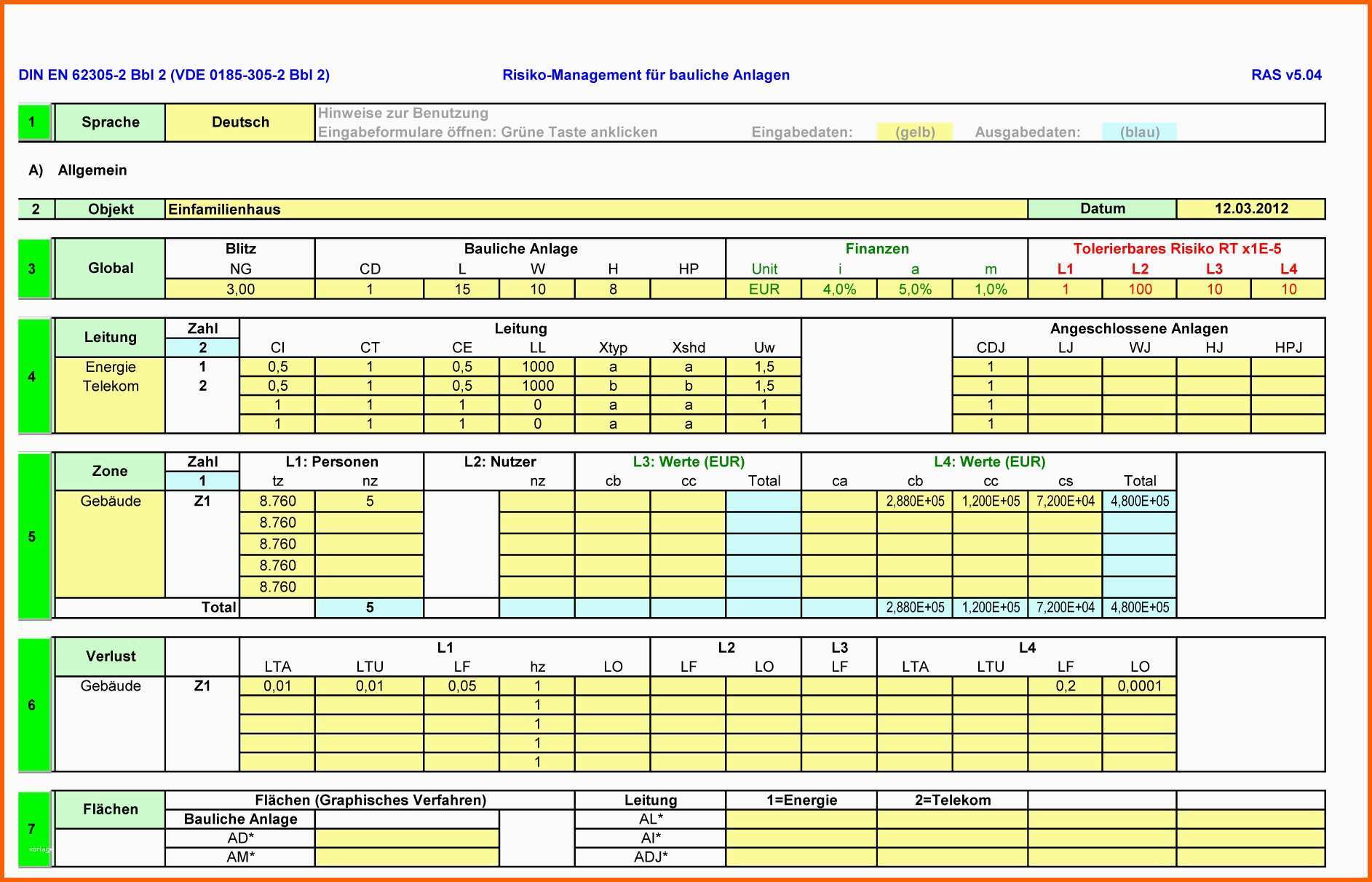 Ausgezeichnet 8 Risikobeurteilung Vorlage Excel Ulyory Tippsvorlage In