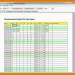 Ausgezeichnet 9 Stundenzettel Excel Vorlage Kostenlos 2016
