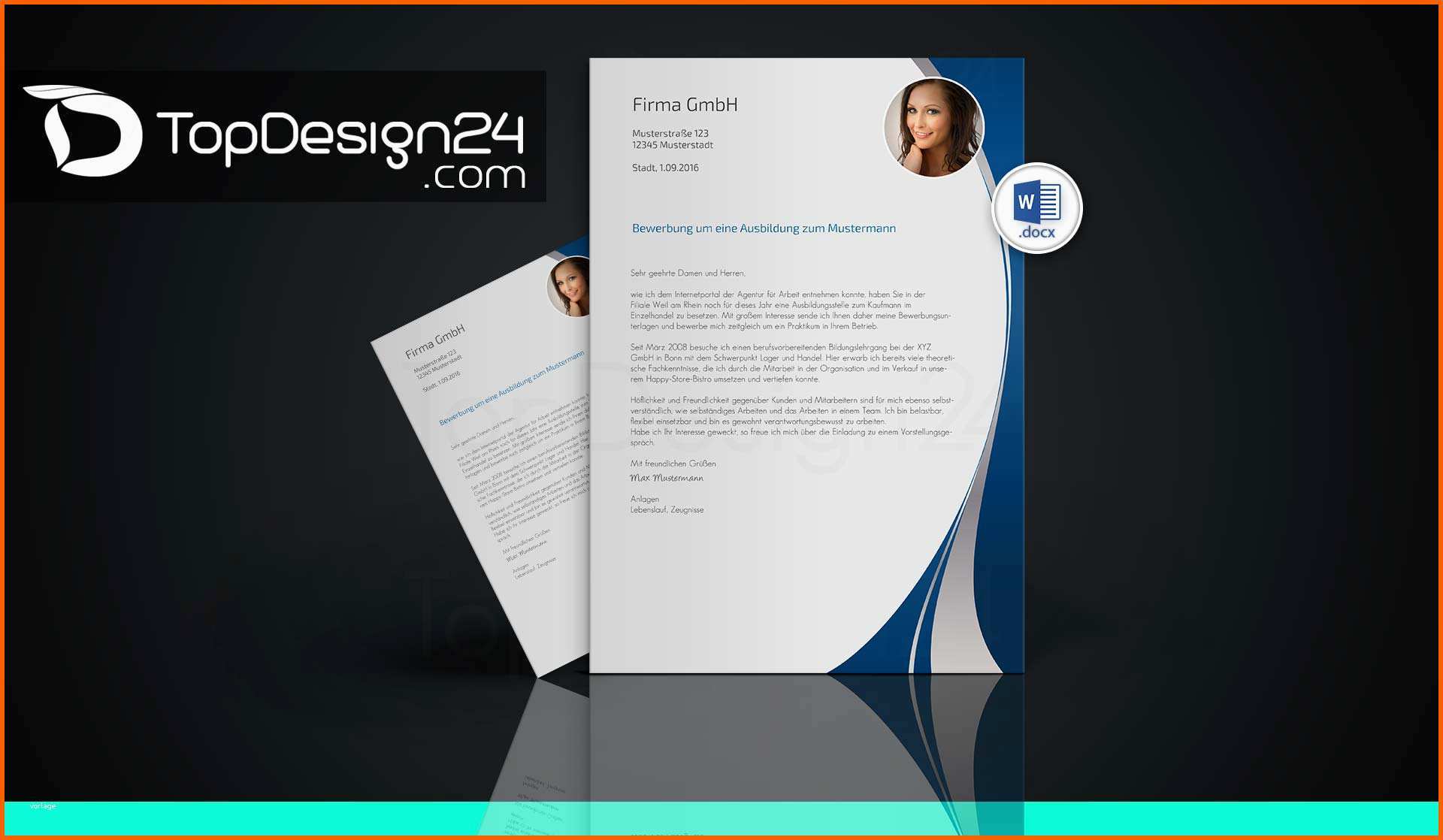 Ausgezeichnet Bewerbung Designvorlagen topdesign24 Bewerbungsvorlagen