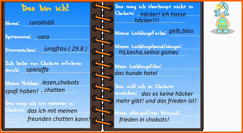 Ausgezeichnet Chobots Freundebuch