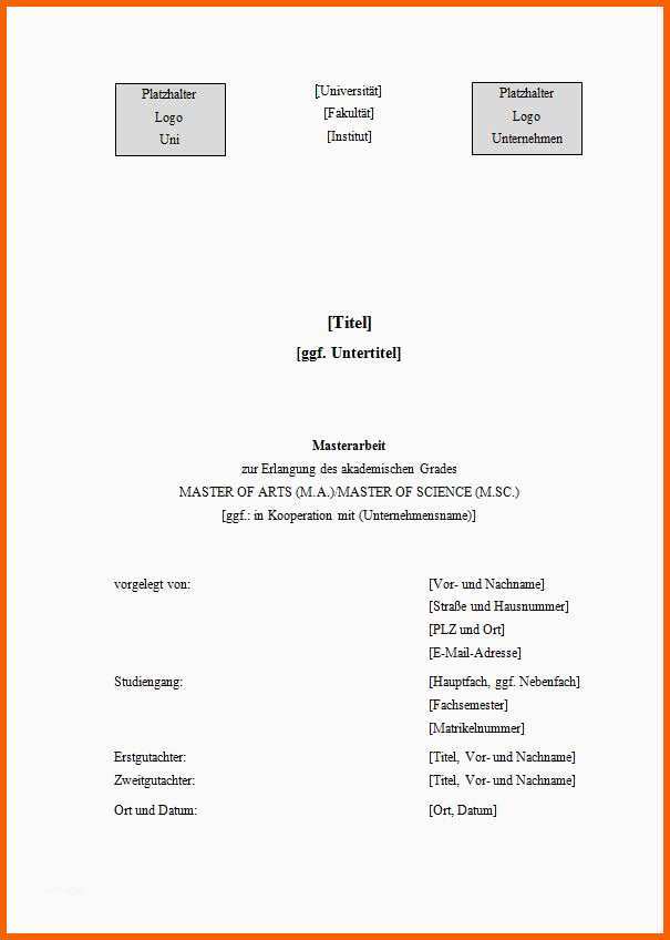 Ausgezeichnet Deckblatt Gestalten