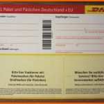 Ausgezeichnet Dhl Paketschein Paketmarke Post Paket